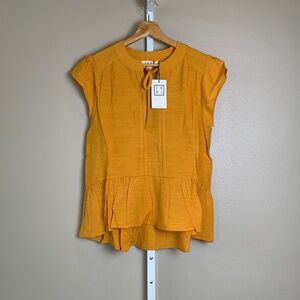 THML Pintucked Peplum Top